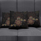 NAIDOC Deadly 50 Years Pillow Cover Aboriginal Black Gold Boomerang Art