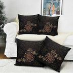 NAIDOC Deadly 50 Years Pillow Cover Aboriginal Black Gold Boomerang Art