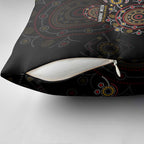 NAIDOC Deadly 50 Years Pillow Cover Aboriginal Black Gold Boomerang Art