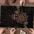 NAIDOC Deadly 50 Years Puzzle Aboriginal Black Gold Boomerang Art