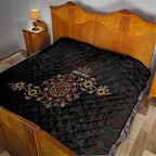 NAIDOC Deadly 50 Years Quilt Aboriginal Black Gold Boomerang Art