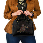 NAIDOC Deadly 50 Years Shoulder Handbag Aboriginal Black Gold Boomerang Art