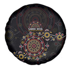 NAIDOC Deadly 50 Years Spare Tire Cover Aboriginal Black Gold Boomerang Art