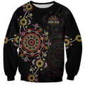 NAIDOC Deadly 50 Years Sweatshirt Aboriginal Black Gold Boomerang Art