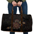 NAIDOC Deadly 50 Years Travel Bag Aboriginal Black Gold Boomerang Art