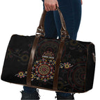 NAIDOC Deadly 50 Years Travel Bag Aboriginal Black Gold Boomerang Art