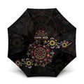 NAIDOC Deadly 50 Years Umbrella Aboriginal Black Gold Boomerang Art