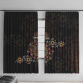 NAIDOC Deadly 50 Years Window Curtain Aboriginal Black Gold Boomerang Art