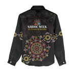 NAIDOC Deadly 50 Years Women Casual Shirt Aboriginal Black Gold Boomerang Art