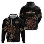NAIDOC Deadly 50 Years Zip Hoodie Aboriginal Black Gold Boomerang Art