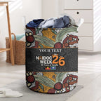 Personalised NAIDOC Deadly 50 Years Laundry Basket Minimalist Aboriginal Art