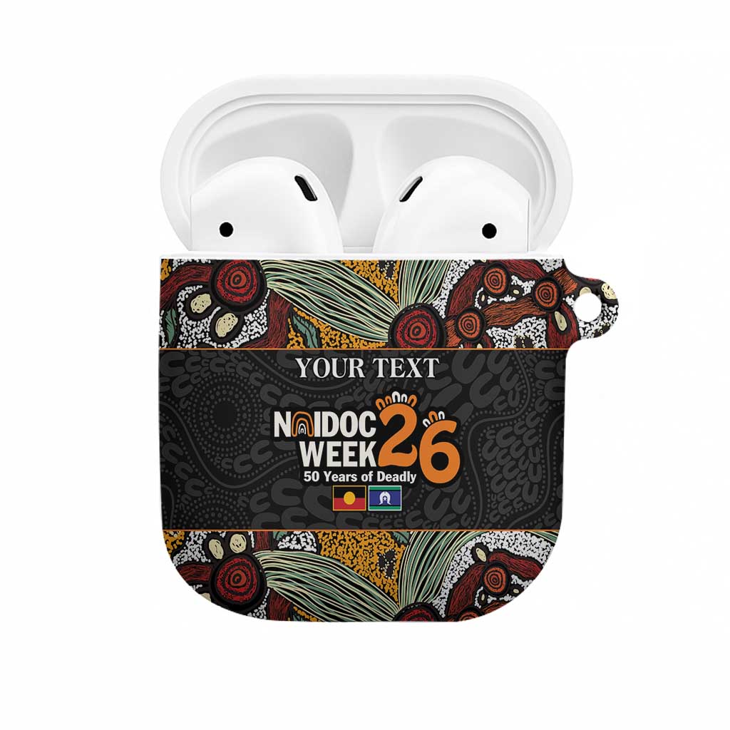 Personalised NAIDOC Deadly 50 Years AirPods Case Minimalist Aboriginal Art