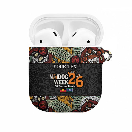 Personalised NAIDOC Deadly 50 Years AirPods Case Minimalist Aboriginal Art