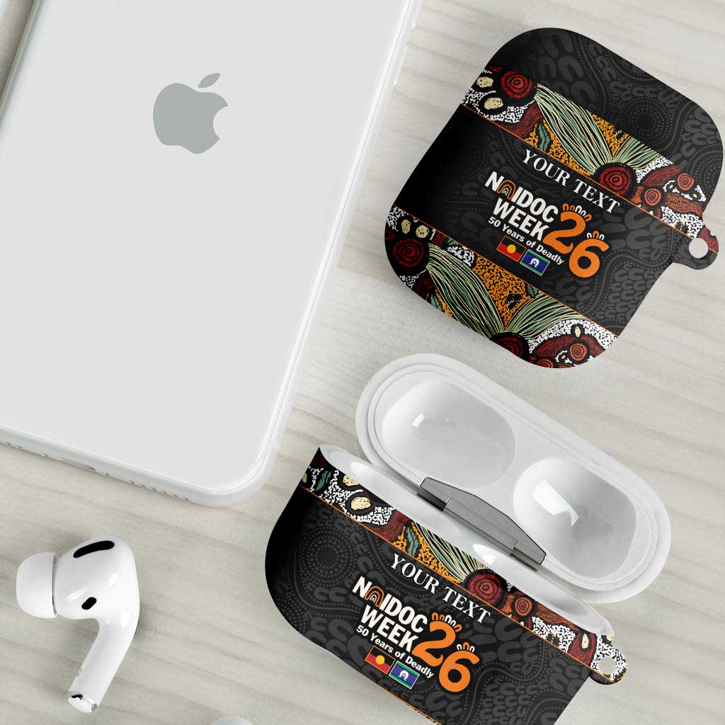 Personalised NAIDOC Deadly 50 Years AirPods Case Minimalist Aboriginal Art