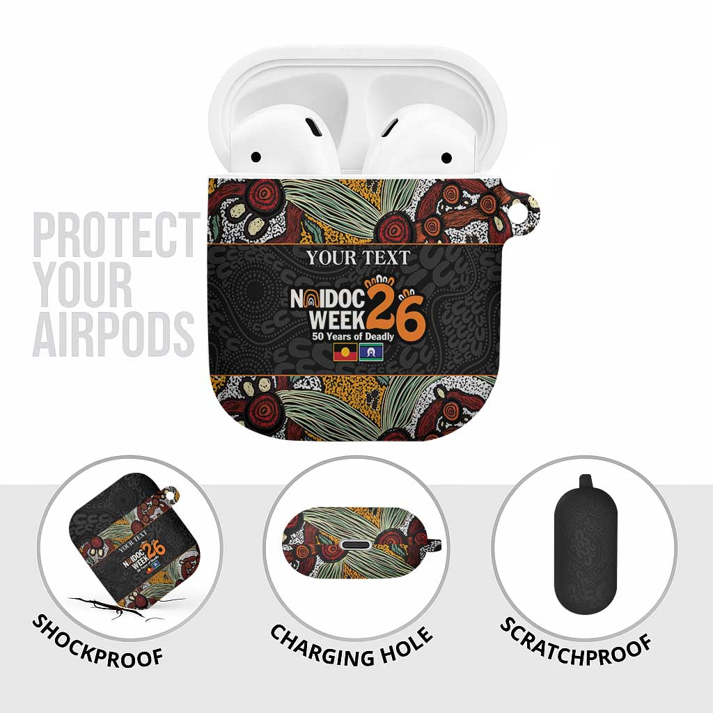 Personalised NAIDOC Deadly 50 Years AirPods Case Minimalist Aboriginal Art