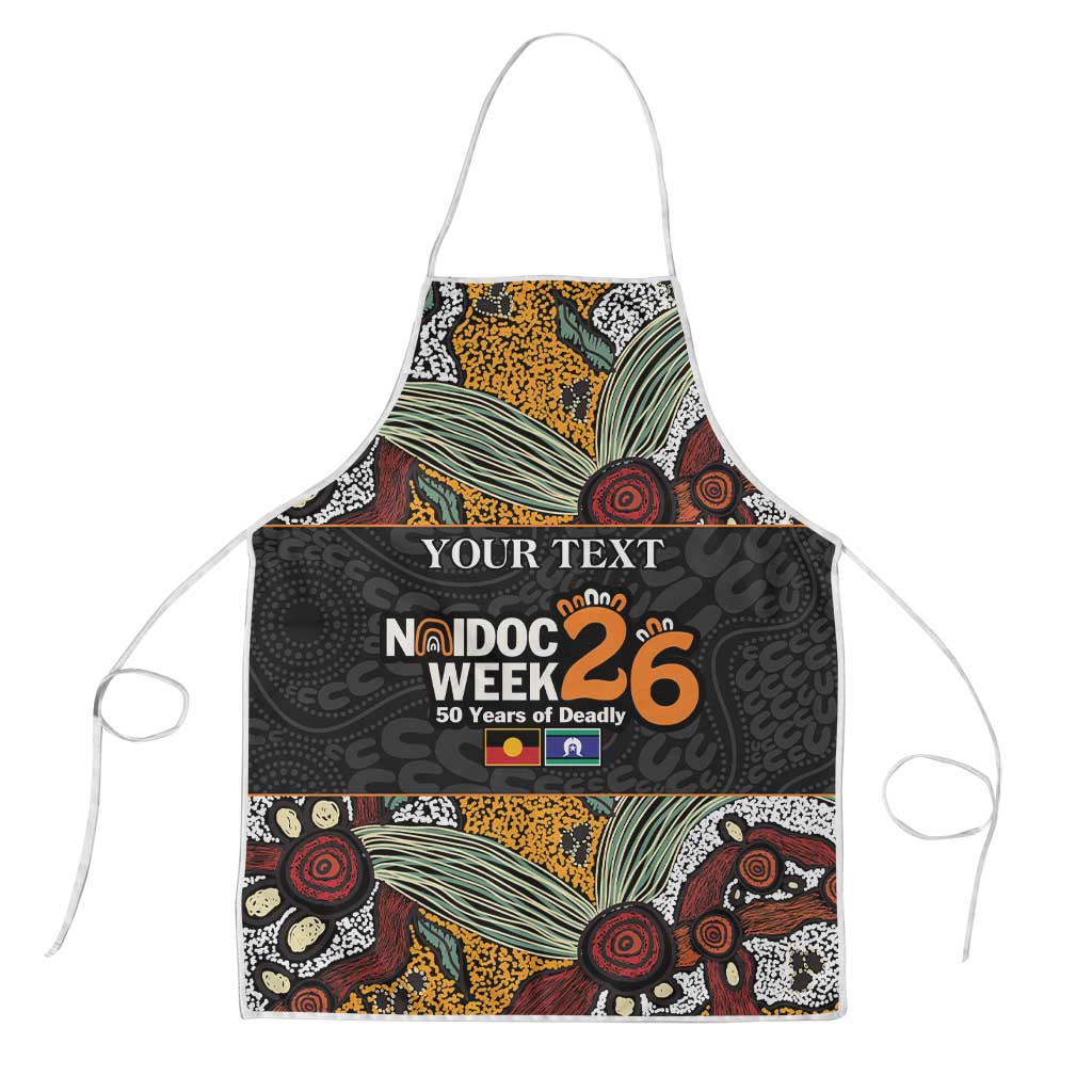 Personalised NAIDOC Deadly 50 Years Apron Minimalist Aboriginal Art