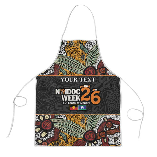 Personalised NAIDOC Deadly 50 Years Apron Minimalist Aboriginal Art