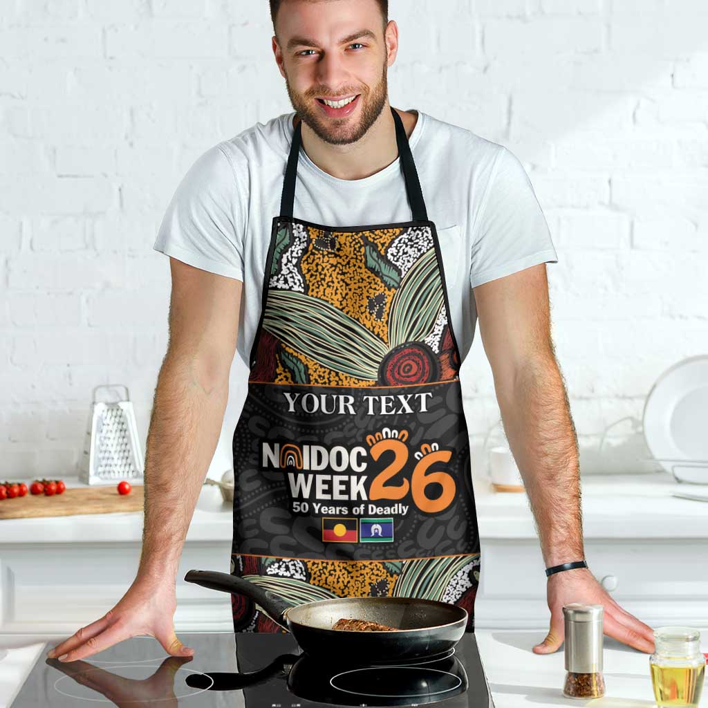 Personalised NAIDOC Deadly 50 Years Apron Minimalist Aboriginal Art
