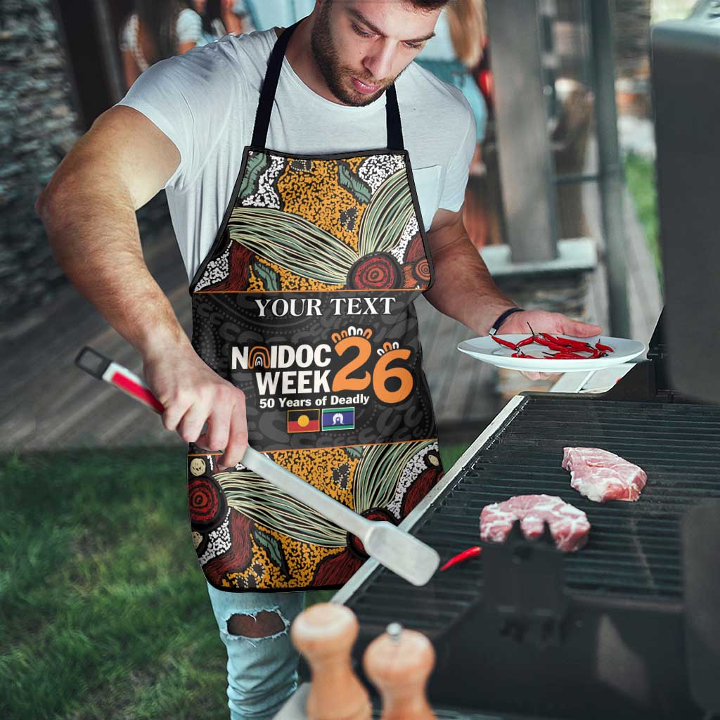 Personalised NAIDOC Deadly 50 Years Apron Minimalist Aboriginal Art
