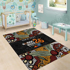 Personalised NAIDOC Deadly 50 Years Area Rug Minimalist Aboriginal Art