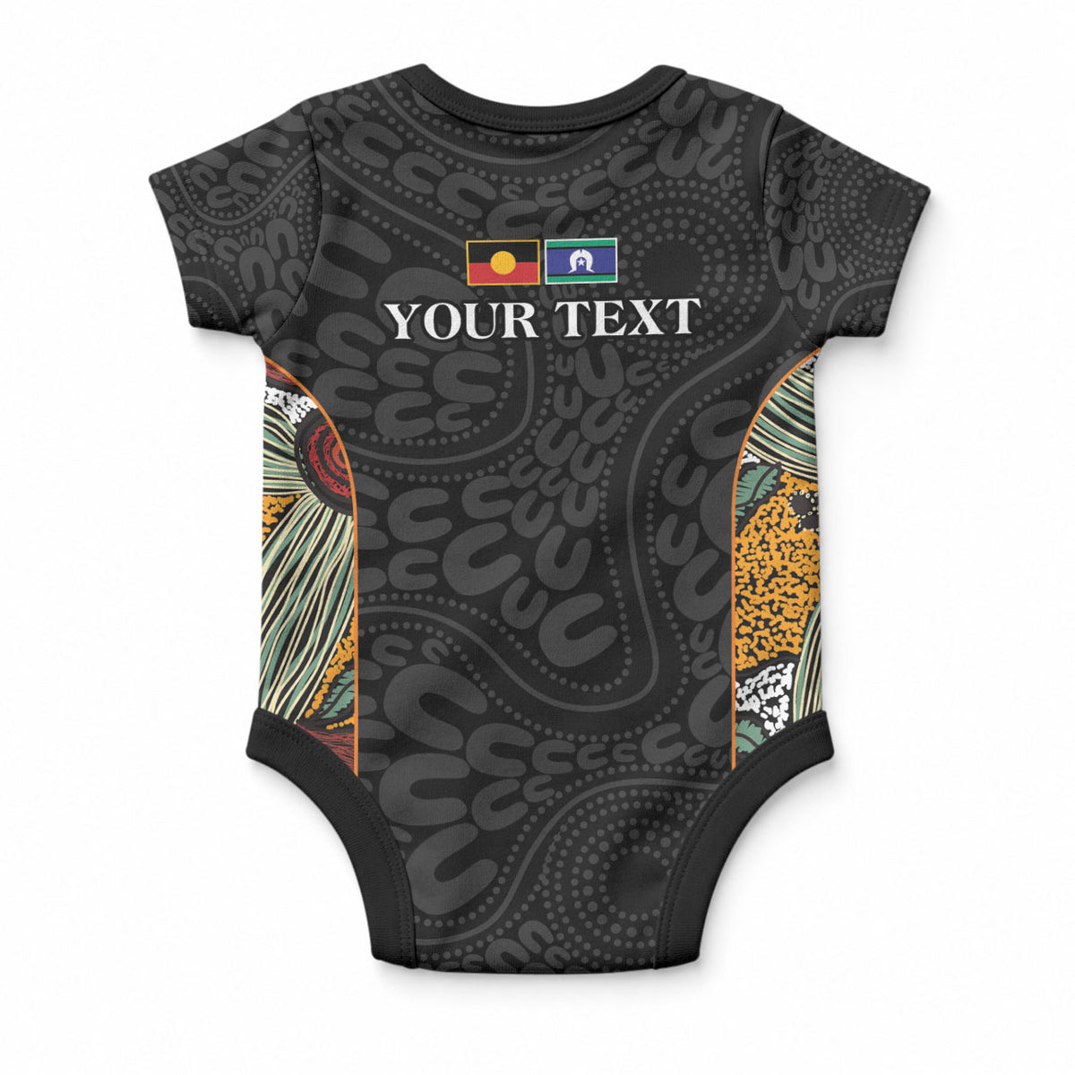 Personalised NAIDOC Deadly 50 Years Baby Onesie Minimalist Aboriginal Art