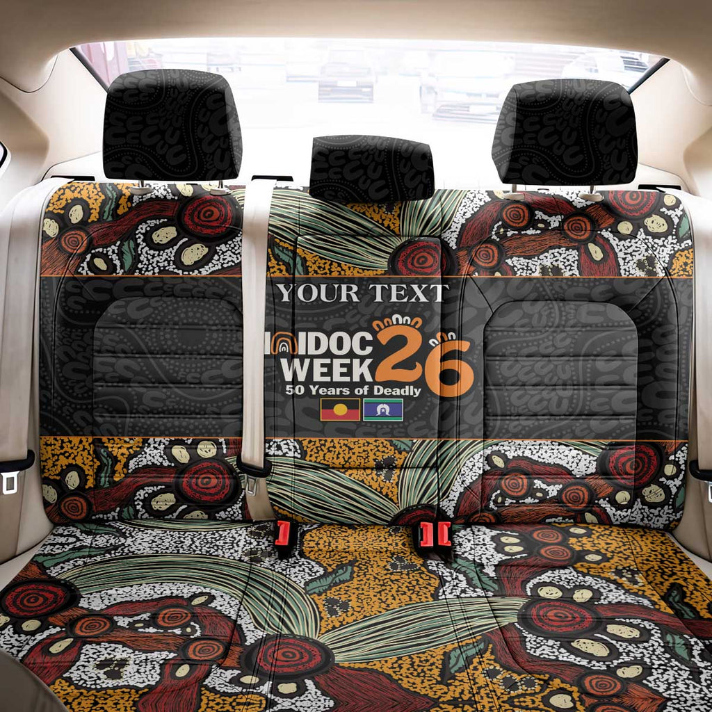 Personalised NAIDOC Deadly 50 Years Back Car Seat Cover Minimalist Aboriginal Art