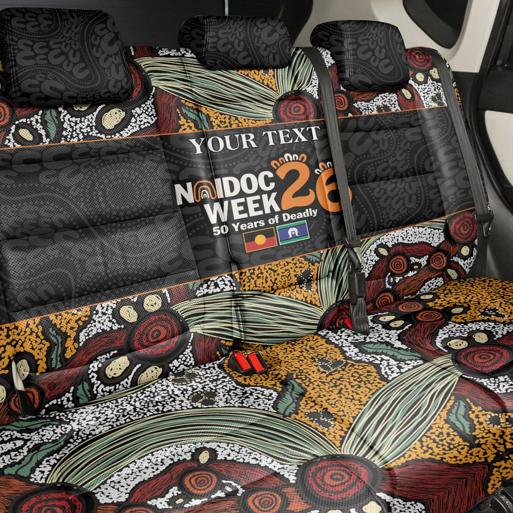 Personalised NAIDOC Deadly 50 Years Back Car Seat Cover Minimalist Aboriginal Art