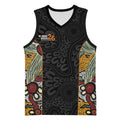 Personalised NAIDOC Deadly 50 Years Basketball Jersey Minimalist Aboriginal Art