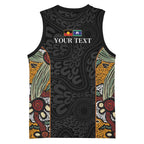 Personalised NAIDOC Deadly 50 Years Basketball Jersey Minimalist Aboriginal Art