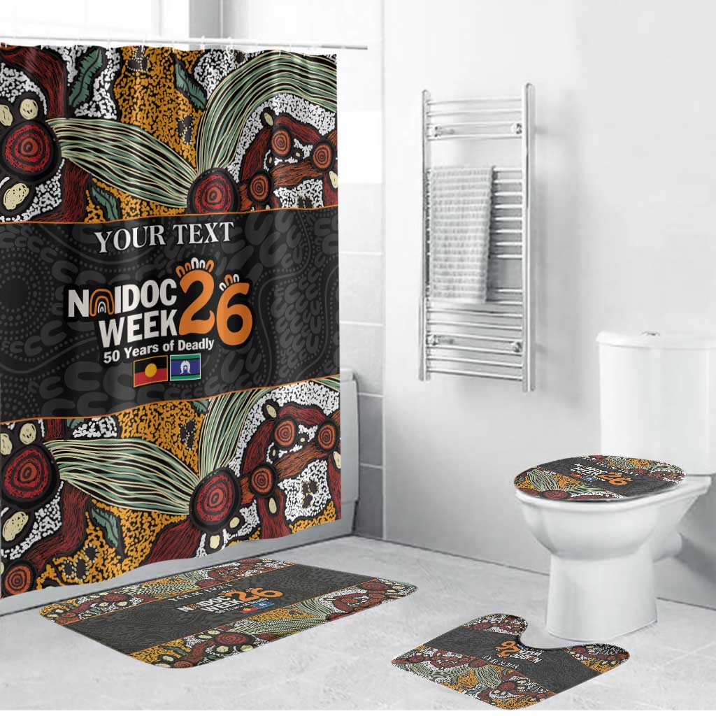 Personalised NAIDOC Deadly 50 Years Bathroom Set Minimalist Aboriginal Art