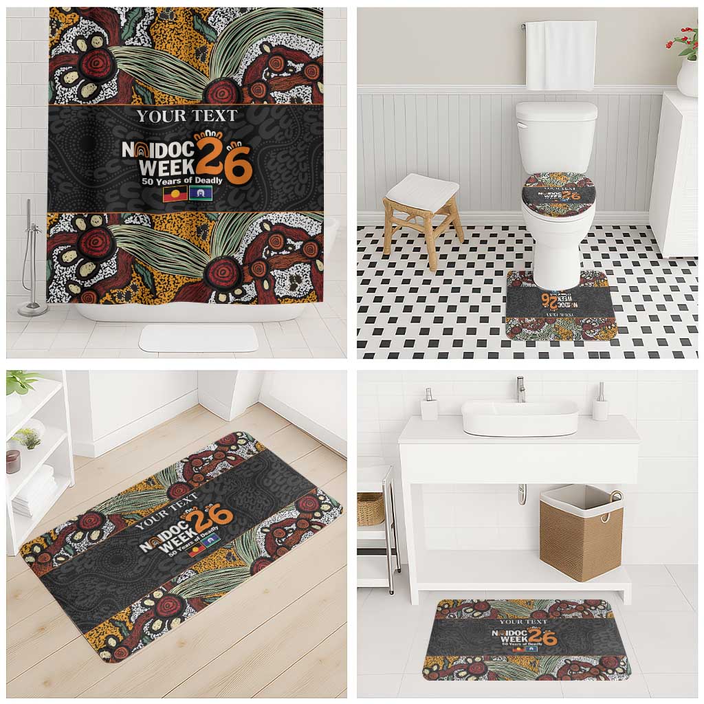 Personalised NAIDOC Deadly 50 Years Bathroom Set Minimalist Aboriginal Art