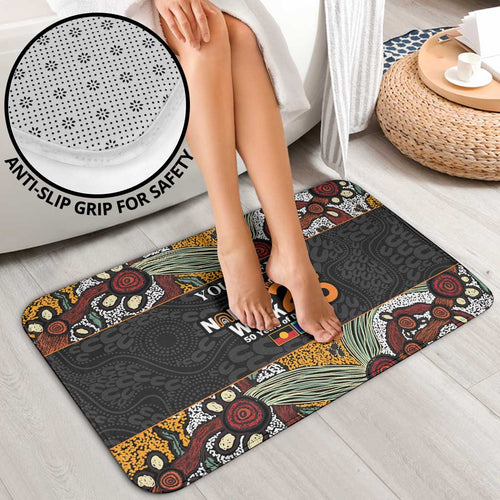 Personalised NAIDOC Deadly 50 Years Bathroom Set Minimalist Aboriginal Art