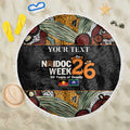 Personalised NAIDOC Deadly 50 Years Beach Blanket Minimalist Aboriginal Art