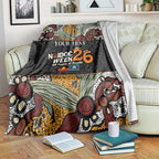 Personalised NAIDOC Deadly 50 Years Blanket Minimalist Aboriginal Art