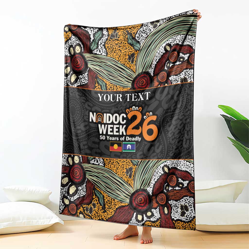 Personalised NAIDOC Deadly 50 Years Blanket Minimalist Aboriginal Art