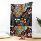 Personalised NAIDOC Deadly 50 Years Blanket Minimalist Aboriginal Art