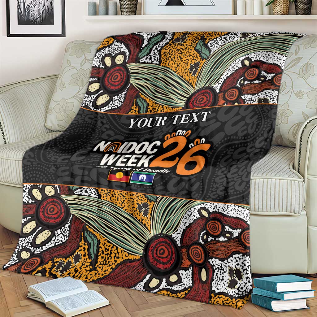 Personalised NAIDOC Deadly 50 Years Blanket Minimalist Aboriginal Art