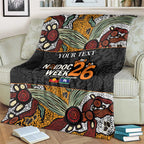 Personalised NAIDOC Deadly 50 Years Blanket Minimalist Aboriginal Art