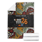 Personalised NAIDOC Deadly 50 Years Blanket Minimalist Aboriginal Art
