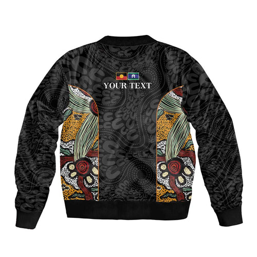 Personalised NAIDOC Deadly 50 Years Bomber Jacket Minimalist Aboriginal Art