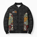 Personalised NAIDOC Deadly 50 Years Bomber Puffer Jacket Minimalist Aboriginal Art