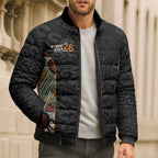 Personalised NAIDOC Deadly 50 Years Bomber Puffer Jacket Minimalist Aboriginal Art