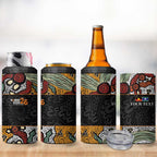 Personalised NAIDOC Deadly 50 Years 4 in 1 Can Cooler Tumbler Minimalist Aboriginal Art