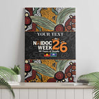 Personalised NAIDOC Deadly 50 Years Canvas Wall Art Minimalist Aboriginal Art