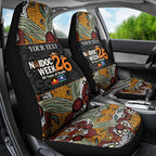 Personalised NAIDOC Deadly 50 Years Car Seat Cover Minimalist Aboriginal Art