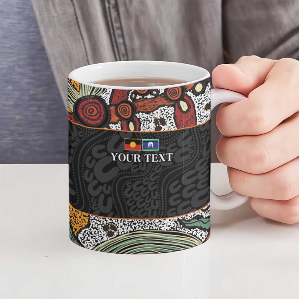 Personalised NAIDOC Deadly 50 Years Ceramic Mug Minimalist Aboriginal Art