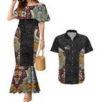Personalised NAIDOC Deadly 50 Years Couples Matching Mermaid Dress and Hawaiian Shirt Minimalist Aboriginal Art