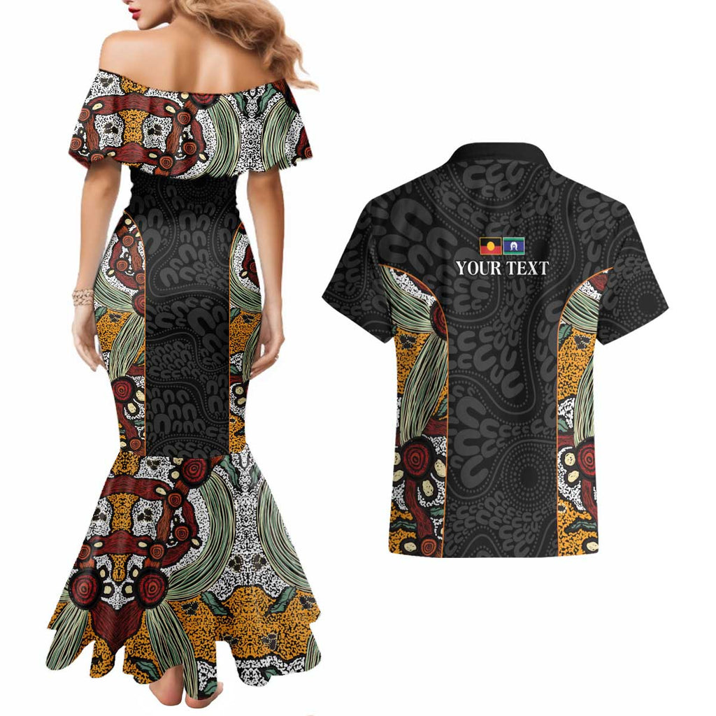 Personalised NAIDOC Deadly 50 Years Couples Matching Mermaid Dress and Hawaiian Shirt Minimalist Aboriginal Art