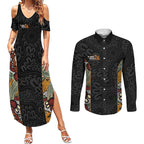 Personalised NAIDOC Deadly 50 Years Couples Matching Summer Maxi Dress and Long Sleeve Button Shirt Minimalist Aboriginal Art