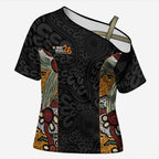 Personalised NAIDOC Deadly 50 Years Cross Shoulder Shirt Minimalist Aboriginal Art